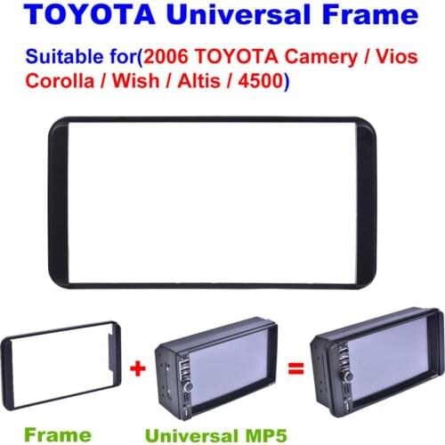 178x100Mm Double 2Din Car Radio Frame for 2003-2006 Toyota Corolla Stereo DVD Player Install Surround Trim Panel Kit
