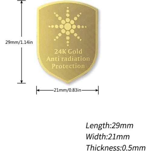 2021new manufacturer wholesale Mobile Phone Anti Radiation Stickers 24K gold RadiSafe 3G | 4G 5G EMR-F-P Protection 20pcs/lot
