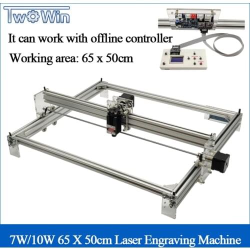 6550 10W/7W Big Laser CNC Machine Desktop DIY Violet Laser Engraving Machine Picture Printer Engraver Working Area 65cmx50cm