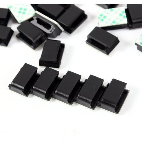 Car Self-adhesive Rectangle Holder Wire Tie Clamp Clips Cord Cable Fixer Organizer Drop Adhesive Wholesale 100Pcs/lot