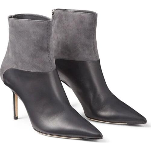 Suede Leather Ankle Boots Women Sexy High Heels Shoes Winter Ladies Stiletto Booties Women Chelsea Boots platform boots women