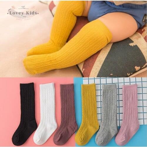 Baby Girls Boys Stockings Kid Toddler Knee High Winter Fall Warmer Stockings Solid Age 0-3T