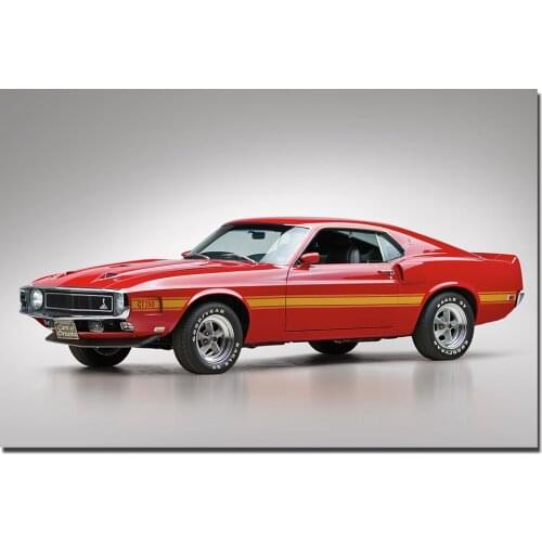 Ford Shelby GT350 Poster Wall Art Vehicle Picture Canvas Prints Paintings for Living Room Decor