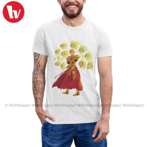 Gilgamesh Fate T Shirt Gilgamesh Using The Best Weapon T-Shirt 6xl 100 Cotton Tee Shirt Short-Sleeve Tshirt