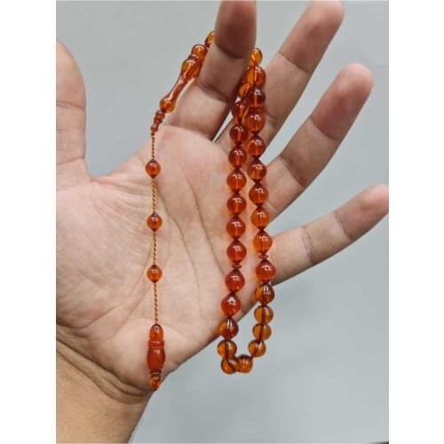 Islamic Tasbih Muslim Rosary Beads 33 Prayer Rosary For Men Bracelet For Men Accessory amber oltu amber stone Handmade Turkey