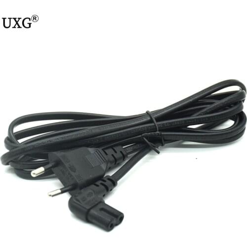 Cord Cable Lead for TV Printers Cameras PS4 PS3 1M/2M/3M/5M EU 2-prong to Figure 8 C7 Right Angled EU Euro AC Powe