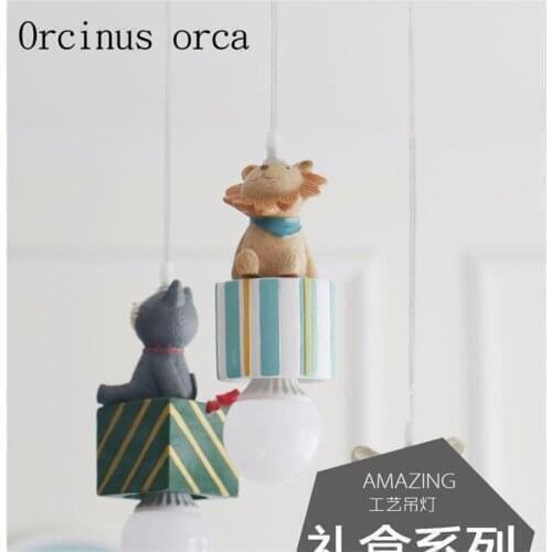 American simple childrens room chandeliers boys and girls bedroom restaurant bar cute cartoon small animal Chandelier