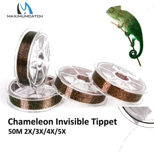 Maximumcatch Chameleon Invisible Tippet Fly Fishing Line 50M 2X/3X/4X/5X Fly Line