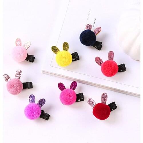 Lovely Kids Barrette Baby Hair Clip Cartoon Rabbit Ear Hairclips Hairpin Children Girl Hairgrip Head Accessories