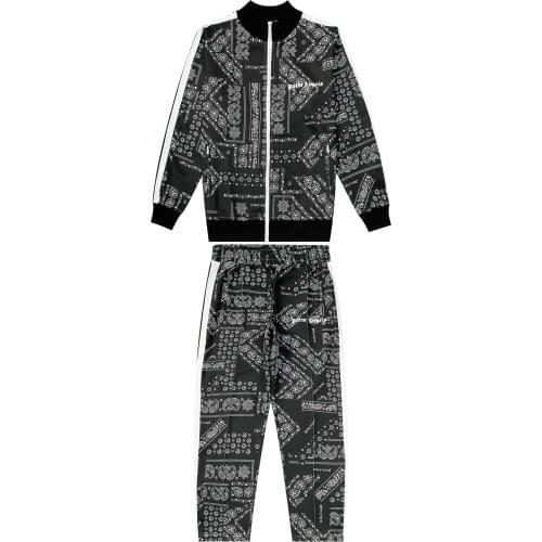 Palm Angels 21SS Logo letters Men and Women Cotton Long Sleeve Fashion Jacket +PantsSet Sports Jacket Set,Men Women Casual suits