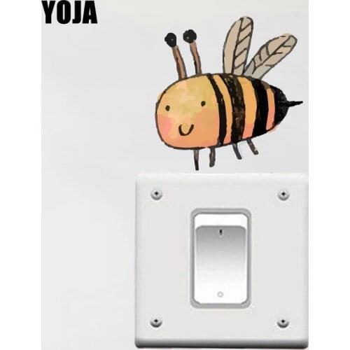 YOJA Happy Bee Wall Sticker Colour Switch Decal Living Room Home Decor PVC 12ss0272