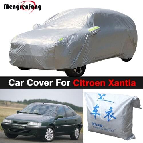 Outdoor Car Cover Auto Sun Shade Anti-UV Snow Rain Resistant Cover Dust Proof For Citroen Xantia