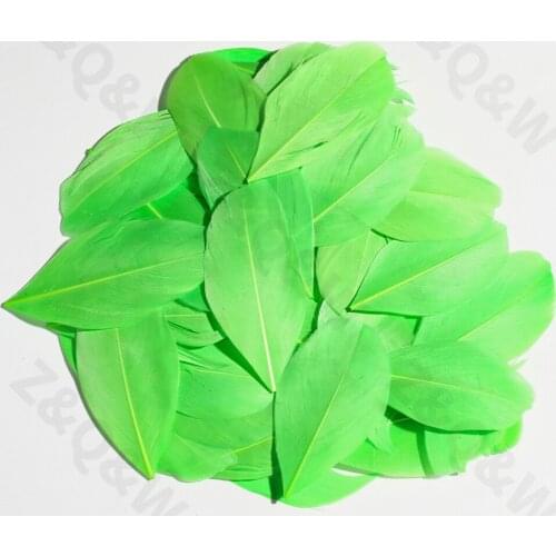 Natural 5-10CM goose feather floating head dyed fruit green 100 to 1000PCS DIY jewelry dream catcher birthday gift accessories