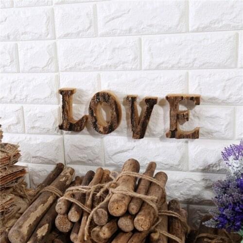 Nordic 10cm Natural Wood Letters Number DIY Home Wall Decor Vintage Alphabet Restaurant Bar Decoration Wooden Craft Letters