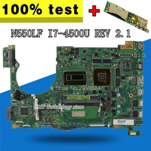 60NB0230-MBB000 For ASUS Q550LF N550LF Laptop Motherboard SR16Z i7-4500U GT740M DDR3 100% Tested Free board