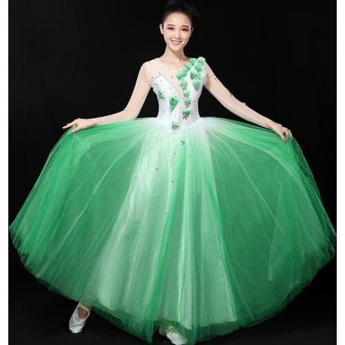 Flamenco Dress Adult Concert Outfits Fairy Classical Dancing Costume Evening Dresses Modern Dance Clothes Stage Costume DL7395