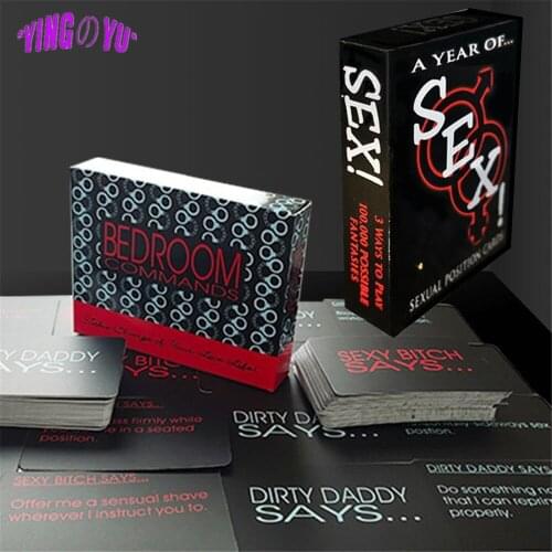 Full English Sexual Position Cards Role Playing Adult Games Bedroom Commands A Year Of Sex Toys for Couples 18+ Erotic Products