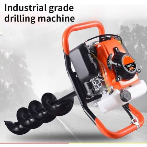 Motorbike HUTER GGD-52 Portable drilling rig Hole-borer Drilling holes in the ground To drill ice Work with soil and ice
