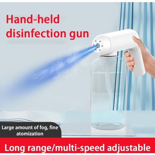 3 Gears Adjustable Portable Handheld Spray Disinfection Gun With 600ml Capacity Blue Light Spray Disinfection Gun Sprayers
