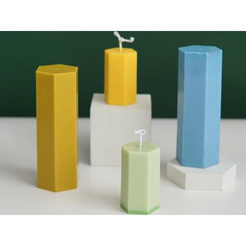Hexagon Candle Mould Acrylic Plastic Candle Mold Candle Mould Size Hexagon Column Candle Mould Candle Molds for Candle Making