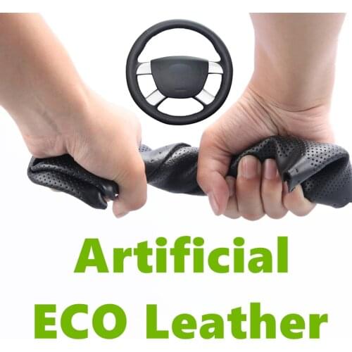 Hand stitched Black Artificial Leather car Steering Wheel Cover for Ford Kuga 2008-2011 Focus 2 2005-2011 C-MAX 2007-2010