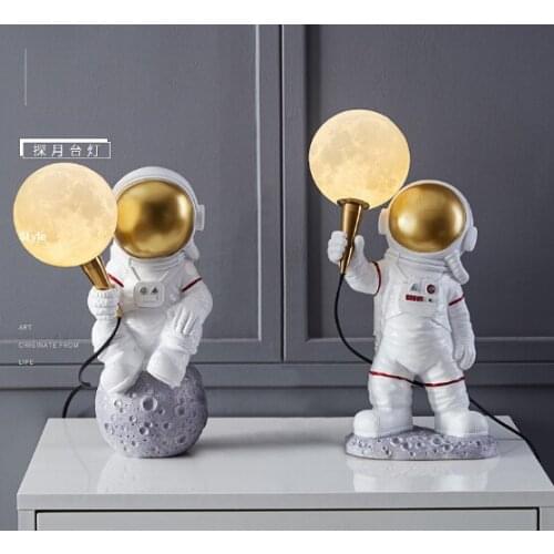 Multi-purpose bedroom living room astronaut lunar probe small night light decoration J03