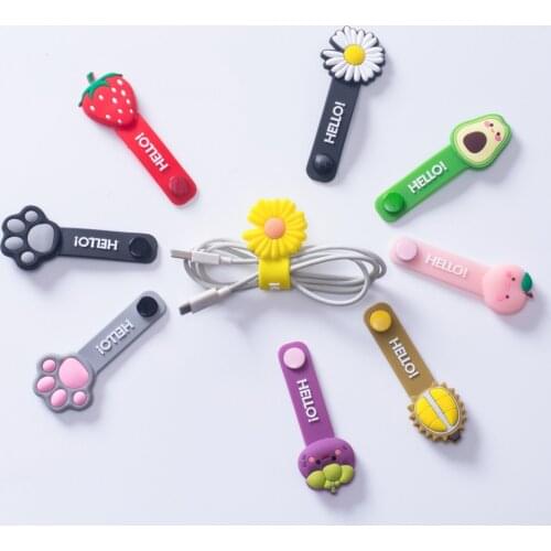 Avocado Fruit Universal Line Storage Clip Desk Organizer Winder Portable Earphone Data Cable Storage Buckle kitchen organizer