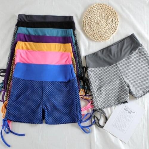 LZYVOO Biker Shorts Women Grid Push Up Sport Leggings Fitness Elastic Ventilation Gym Workout Short Femme