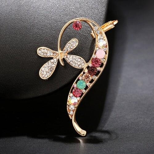 ZLDYOU Luxury Multi Color Crystal Butterfly Ear Cuff Bohemian Rhinestone Earcuff Clip Women Gifts Colorful Zircon Clip Earring