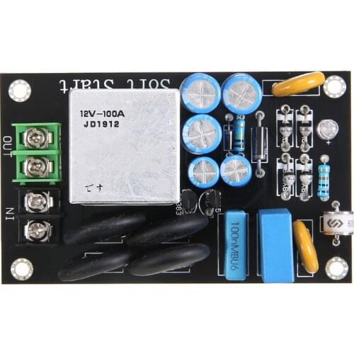 1PC High Current Copper Feet Replay Soft Start Startup Delay Temperature Protection Board 220V 100A Class A Power Amplifier