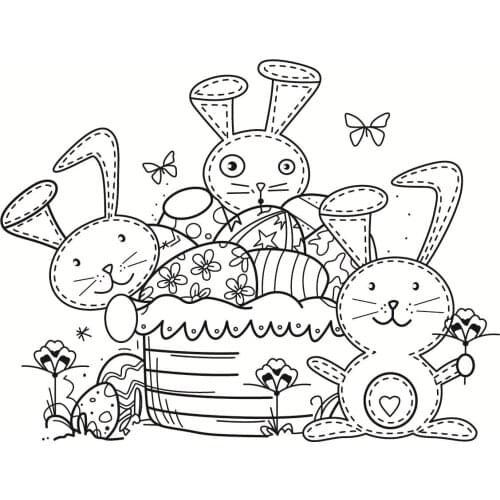 10x8 Bunny butterfly Transparent Clear Rubber Stamp Sheet Cling Scrapbooking Photo Album PaperCard DIY Craft