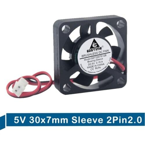 20Pieces Lot Gdstime 3007S 5v 2Pin 3CM 30MM 30x30x7mm DC Brushless Cooler Cooling Fan