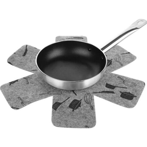 3Pcs Pan Protectors Gray Print Premium Divider Pads To Prevent Scratching Separate & Protect Surfaces Kitchen Tools For Cookware