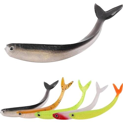 5 PCS SF Drop Shot T Tail Soft Fishing Lures Worm Bass Trout Shad Crank Swim Bait 8cm 2g