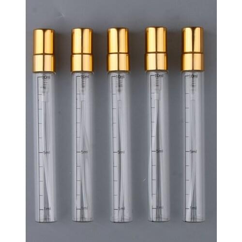 5 Pack 10ml Glass Empty Refillable Replacement Perfume Fragrance Spray Bottles