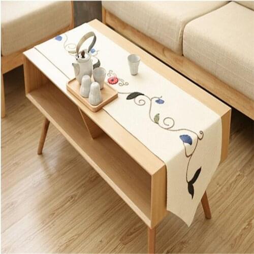 Free Shipping Polyester Embroidery Warm 40x180cm Tablecloth Cup Mat Cover Runner Place Wedding Pastoral Home Living Antependium