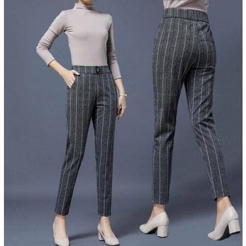 2020 Spring Summer Pants Women Plus Size Business Formal Trousers Slim Female Work Wear Office Lady High Waist Pants GD579