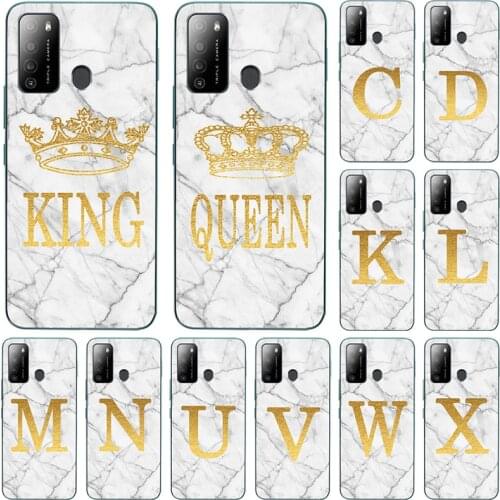 Phone case For Itel S16 S15 Pro Vision 1 Pro Marble Golden English Letter Fashion Name Back Cover Shell Fundas