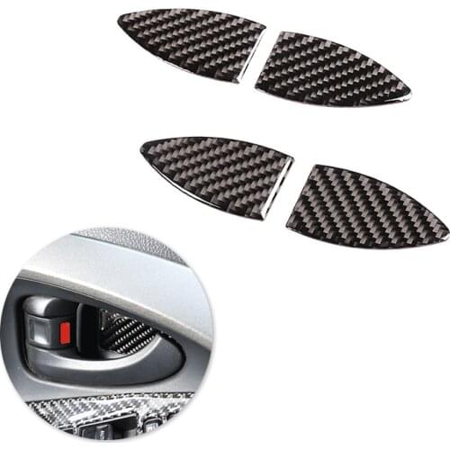 For Toyota Rav4 RAV 4 2006 2007 2008 2009 2010 2011 2012 4pcs Car Interior Door Bowl Cover Carbon Fiber Decor