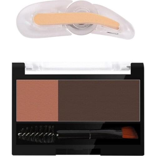 Two-color Eyebrow Powder With Brush 3D Eyebrow Powder Eye Brows Makeup Palette Natural Lasting Waterproof Eyebrow Enhancer