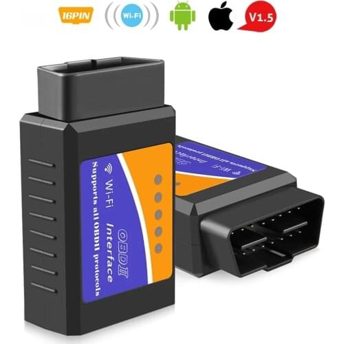 ELM327 Wifi V1.5 PIC18F25K80 Chip Code Reader ELM 327 OBD 2 Auto Scanner for IOS Android ELM 327 V2.1 WI-FI ODB2 Diagnostic Tool
