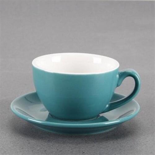 European Coffee Cup and Saucers Set Home Cafe Pure White Ceramic Milk Cup Gift Handmade Porcelain Drinkware for Table