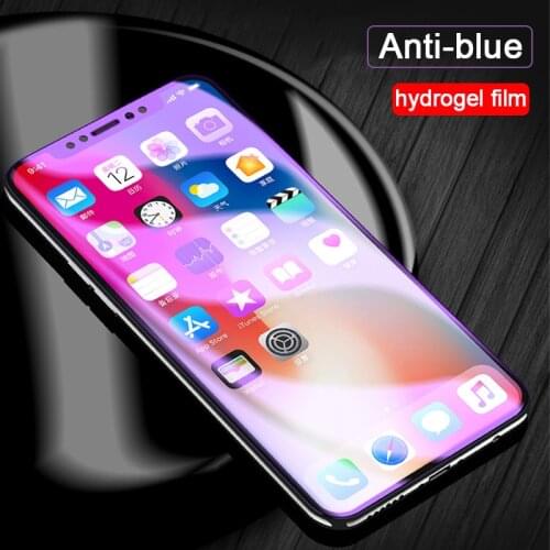 For iPhone x xs xr xsmax 8 6 7 plus Hydrogel Anti-blue Light Front invisible Screen protector guard Soft TPU nano Film