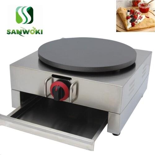 French crepe machine 40CM Single Head LPG Gas Crepe Maker Crepera Pancake machine Baking Pan Cake Machine pizza machine