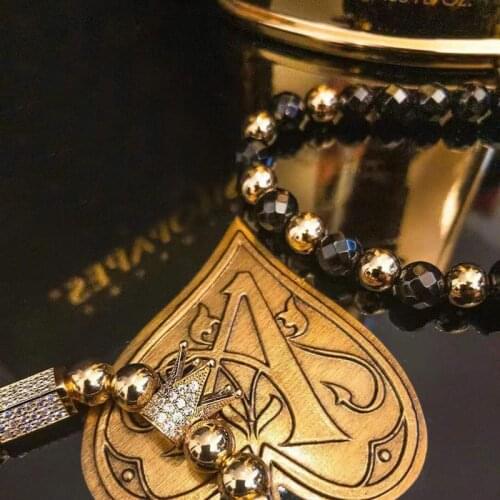 Copper Beads Gold Bracelet For Women Bijoux Homme Men Jewellery Accessories Gift Dropshipping 2019 Armbanden Man Bracalete