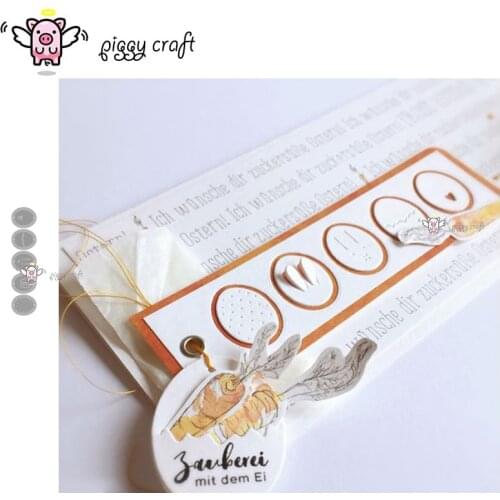 Piggy Craft metal cutting dies cut die mold Easter eggs bunny ears Scrapbook paper craft knife mould blade punch stencils dies