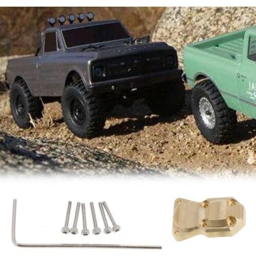 1 Set Fashion Brass Diff Cover Wear Resistant Anti-rust Replacement Upgraded Easy to Install Brass Cover Bridge for Axial SCX24