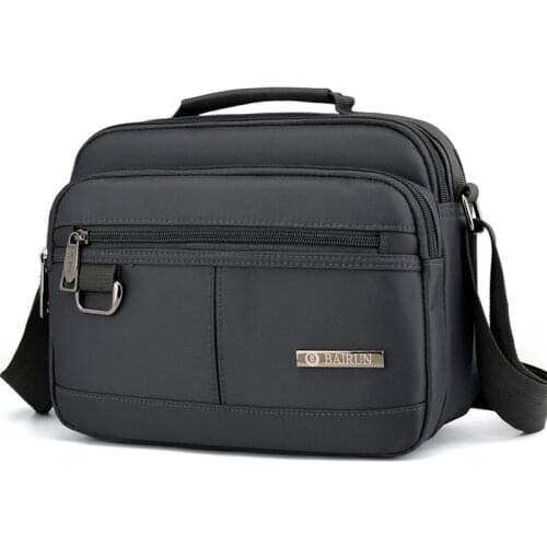 2021 New Mens Briefcase Waterproof Nylon Cloth Bag Shoulder Handbag Light Leisure Bag Multifunction Pocket Computer Bag