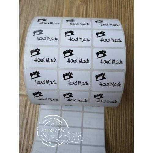 500PCS 30X20MM hand made Stickers Pipelining digital sticker/Clothing tag Adhesive sticker/handmade sticker and label printing