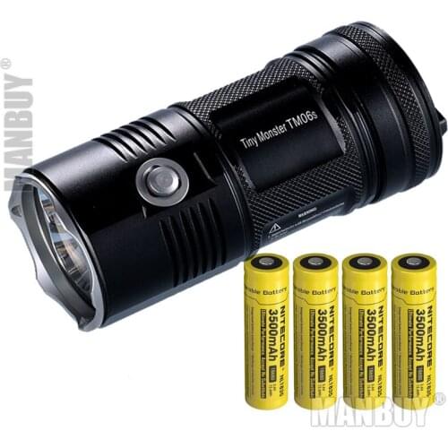 Wholesale Nitecore CREE U3 LED 4000LM TM06S +18650 Rechargeable Battery SEARCH FLASHLIGHT Beam Distance 359Meter Torch Spotlight